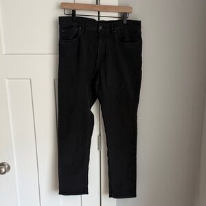 Faherty Men’s Stretch Terry 5 Pocket Pants, Black, 33x30